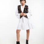 Veste sans manche brodé