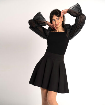 Pull à Manches Bouffantes Élégant