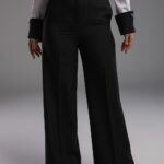 Pantalon Habillé Large Taille Haute