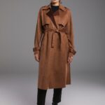 Trench en Faux Daim Élégant