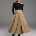 Jupe Mi-Longue Plissée Élégante