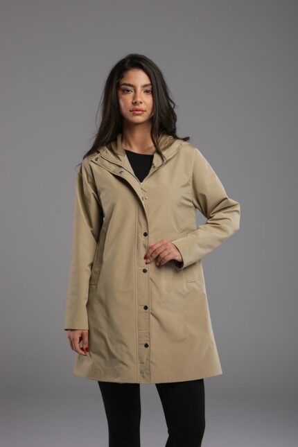 Veste Imperméable Légère à Capuche