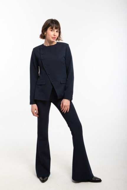 Ensemble Blazer croisé et pantalon flare