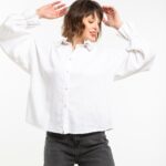 Chemise oversize à poignets élastiqués