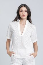 Tunique en broderie anglaise
