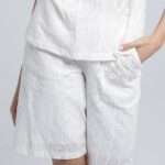 Bermuda en broderie anglaise