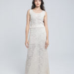 Top et jupe longue en dentelle florale