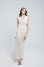 Top et jupe longue en dentelle florale – Image 3