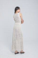 Top et jupe longue en dentelle florale – Image 4