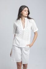 Ensemble tunique & bermuda en broderie anglaise – Image 2