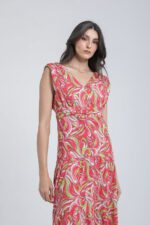 Robe longue imprimée à volants – Image 7
