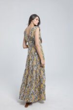 Robe longue imprimée à volants – Image 6