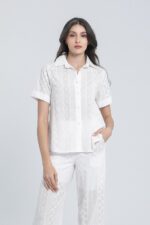 Chemise en broderie anglaise – manches courtes – Image 4