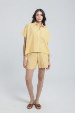 Ensemble chemise et short en lin rayé – Image 2