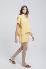 Ensemble chemise et short en lin rayé – Image 4
