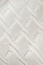 Ensemble en maille écrue – Top sans manches et jupe longue ajourée – Image 4