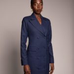 Robe Blazer Signature — Édition Limitée Bleu Nuit