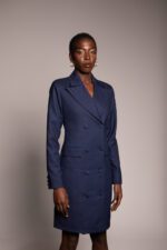 Robe Blazer Signature — Édition Limitée Bleu Nuit