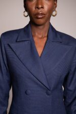 Robe Blazer Signature — Édition Limitée Bleu Nuit – Image 4