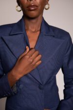 Robe Blazer Signature — Édition Limitée Bleu Nuit – Image 2