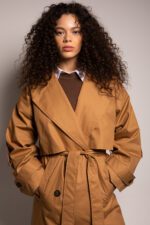 Trench long structuré, Camel – Image 13