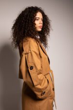 Trench long structuré, Camel – Image 4