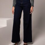 Jean bootcut en denim brut