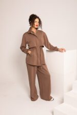 Pantalon de jogging couleur caramel – Image 4