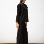 Ensemble crêpe top structuré épaulé