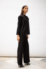 Ensemble crêpe top structuré épaulé