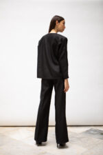 Ensemble crêpe top structuré épaulé – Image 4