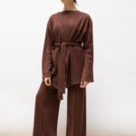 Set maille légère pantalon débardeur & gilet