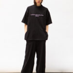 Pantalon coton wide leg