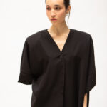 Veste crêpe col V