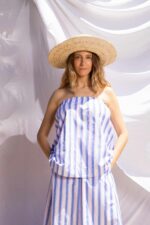 Ensemble bustier & pantalon popeline rayures – Image 2