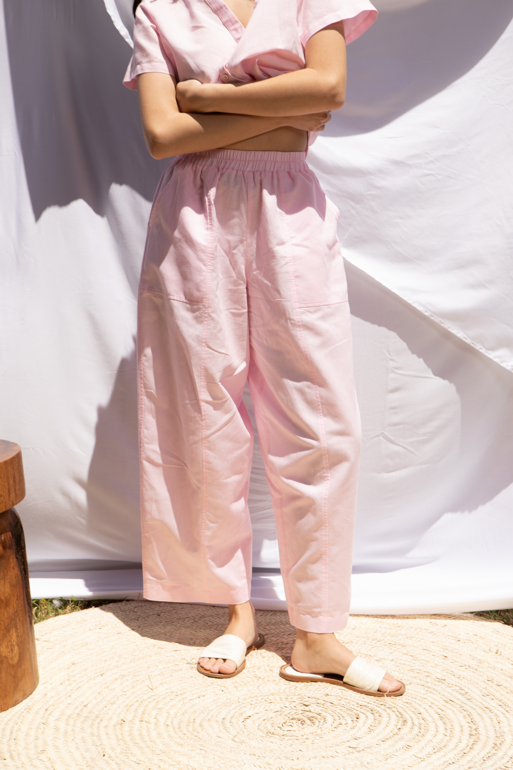 2G4A5464 Pantalon ballon lin – Image 1