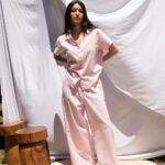 Ensemble lin chemise et pantalon wide leg