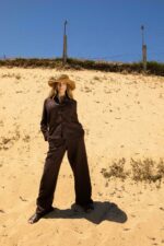 Ensemble Chemise Manches Longues et Pantalon Wide Leg en Lin