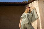 Ensemble lin chemise cape et pantalon droit – Image 6