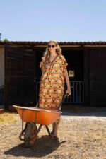 Robe jebba kimono satin imprime seventies – Image 6