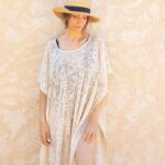 Robe de plage maxi crochet col rond