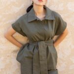 CHEMISE KAKI CEINTURÉE