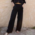 Pantalon droit viscose