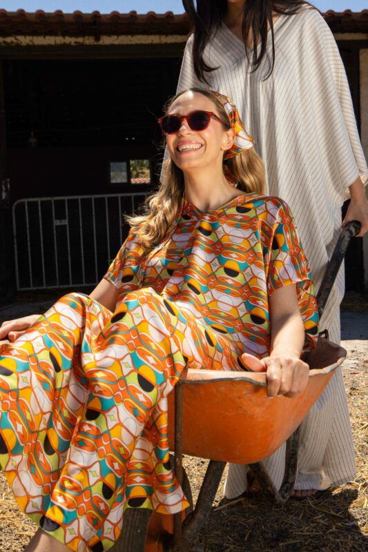 Robe Jebba Kimono Satin Imprimé